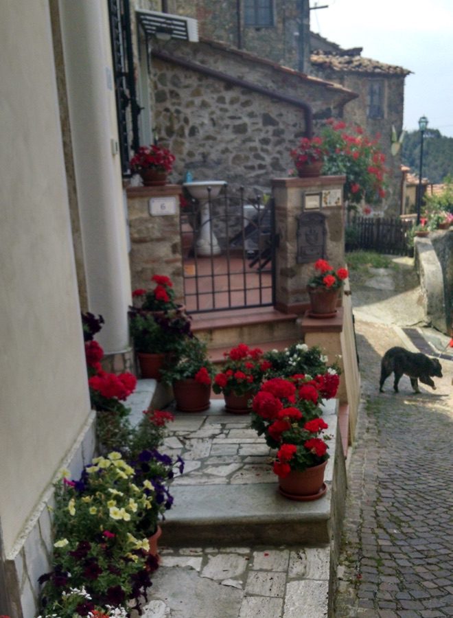 spiritual retreat italy tuscany village flowers